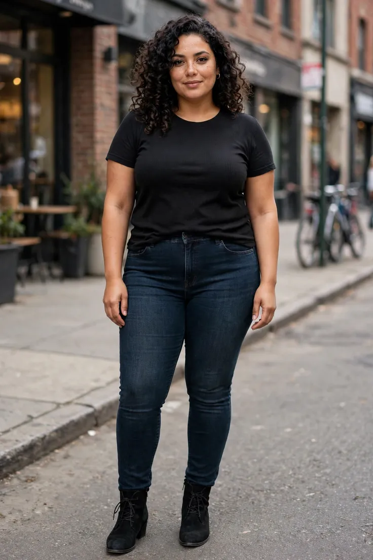 High-Rise Skinny Jeans with Stretch best plus size jeans