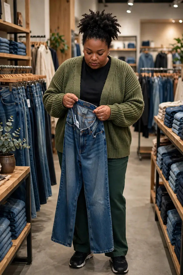 Decode the Stretch Percentage plus size jeans fitting guide
