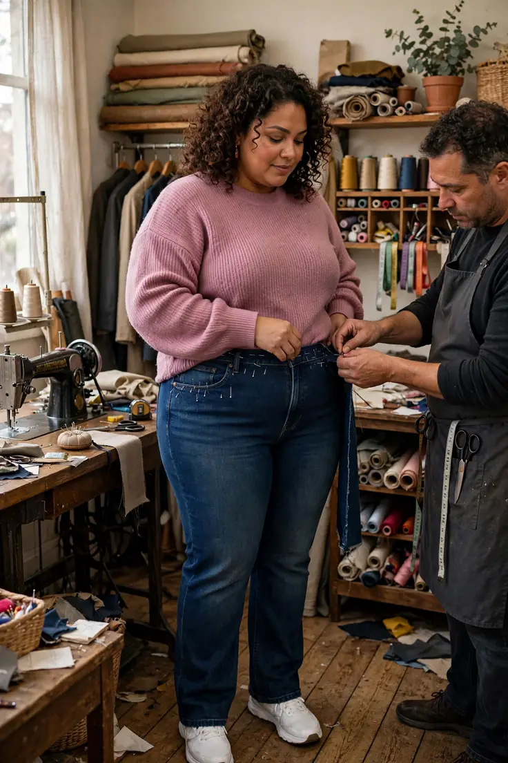 When to Tailor plus size jeans fitting guide