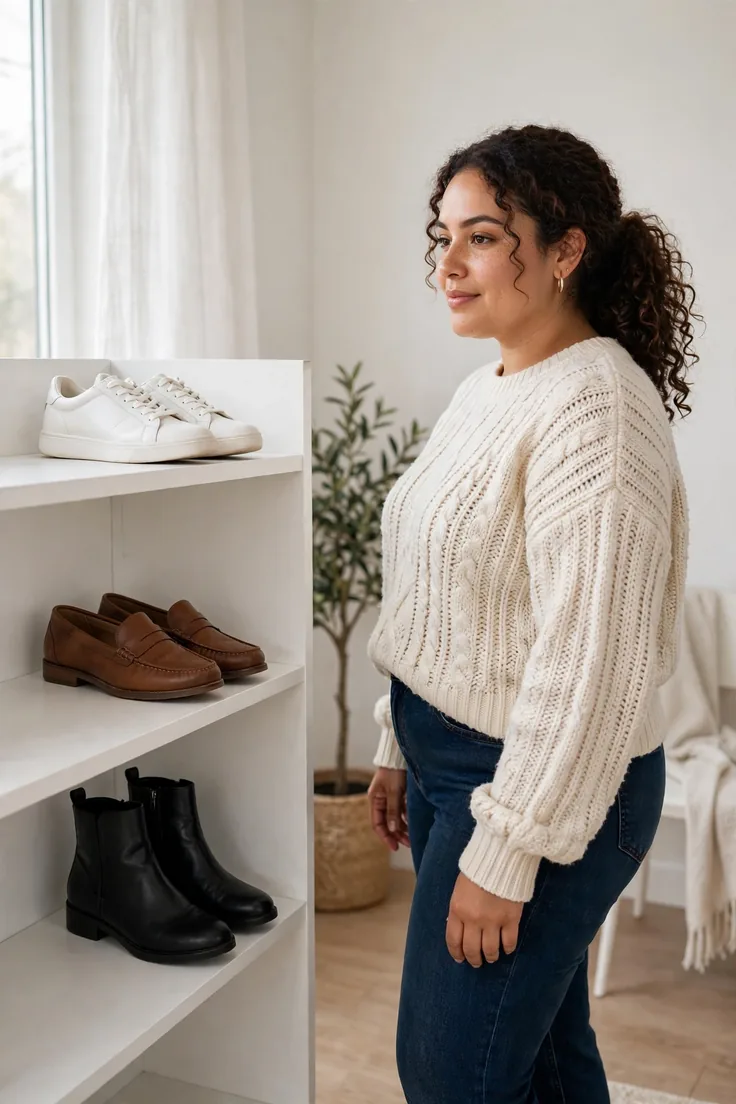 Three pair shoe formula for capsule wardrobe