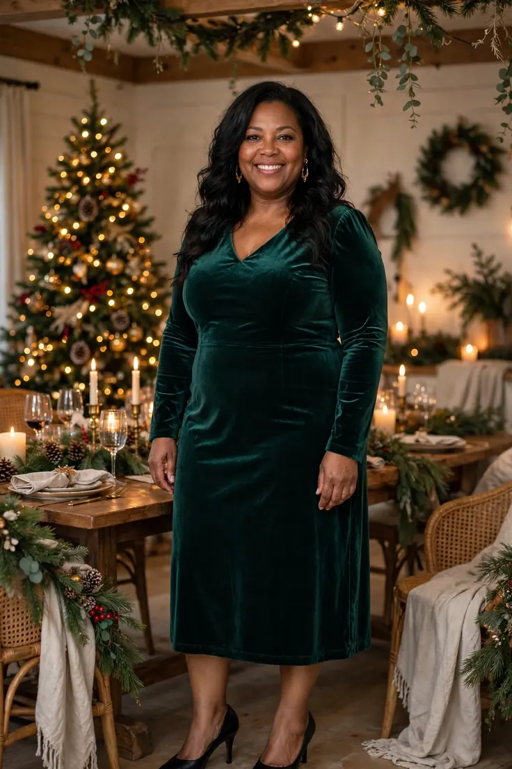 14 Plus Size Christmas Dinner Outfits That Feel Elegant Without the Party Dress