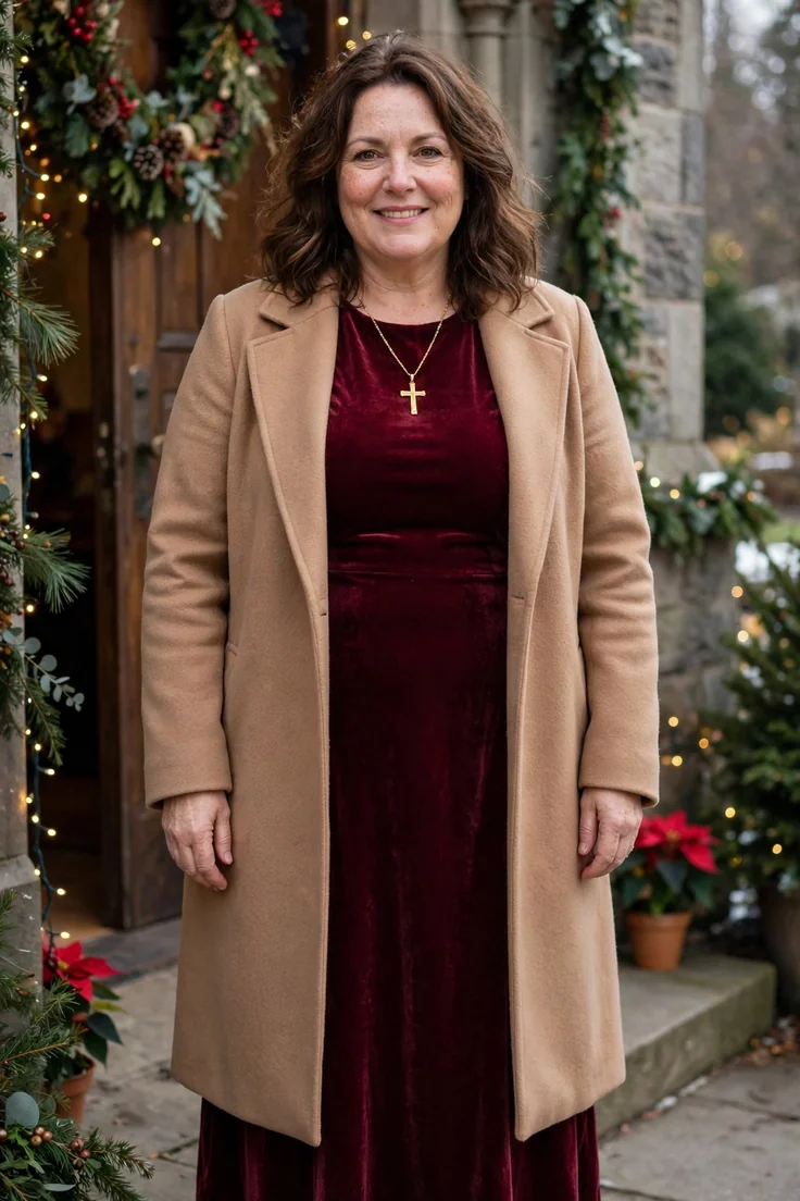 13 Plus Size Church Outfits for Christmas and Winter That Are Modest and Warm