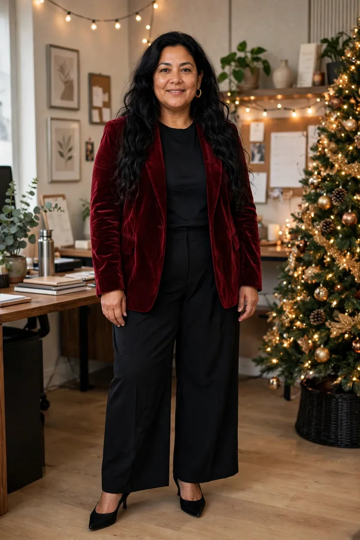 12 Plus Size Office Christmas Party Outfits That Are HR Safe and Still Festive