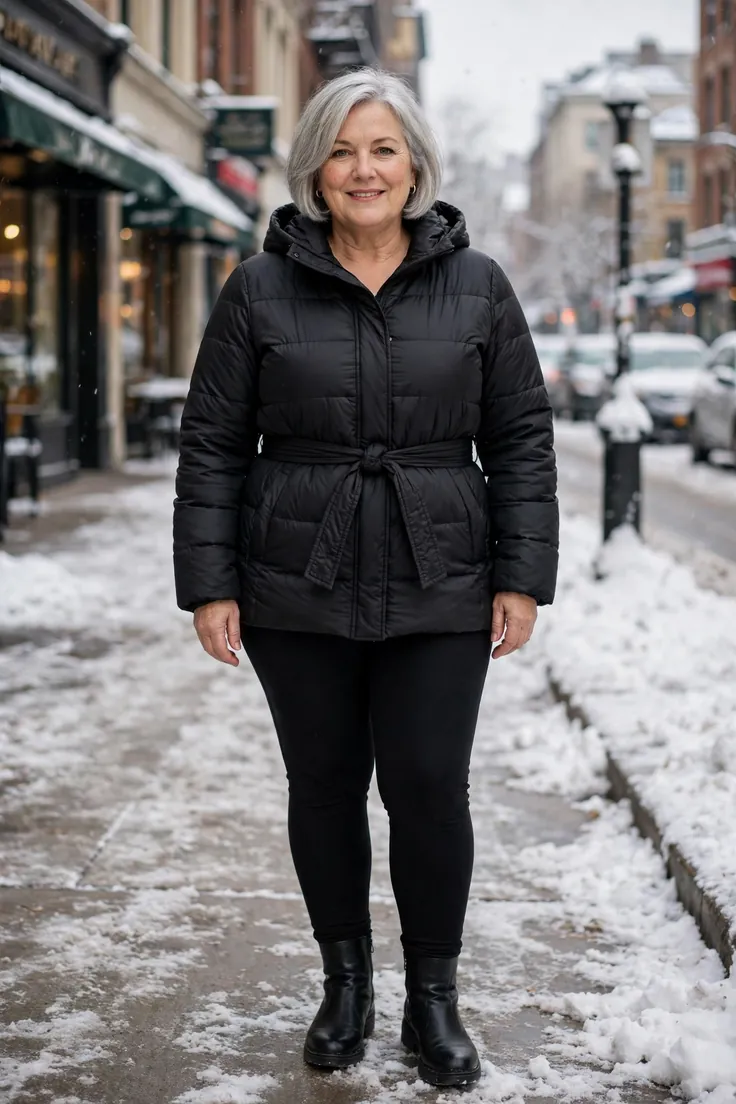 12 Plus Size Puffer Jacket Outfits That Do Not Add Bulk