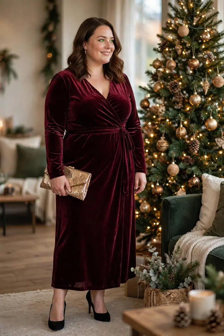 12 Plus Size Velvet and Sequin Holiday Outfits That Feel as Good as They Look